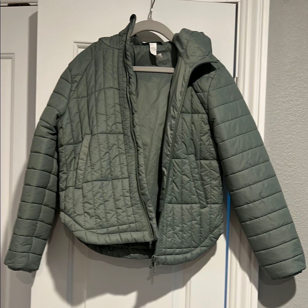 Zella Girl Green Quilted Puffer Jacket
